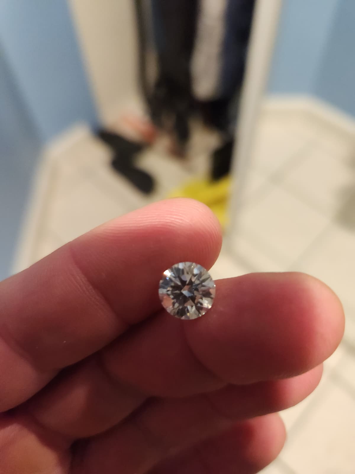 Air grown diamond close-up