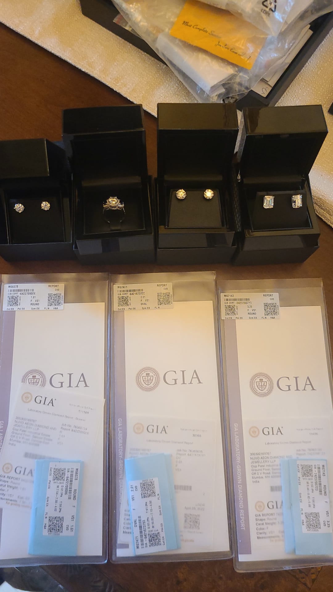 GIA certified diamond collection
