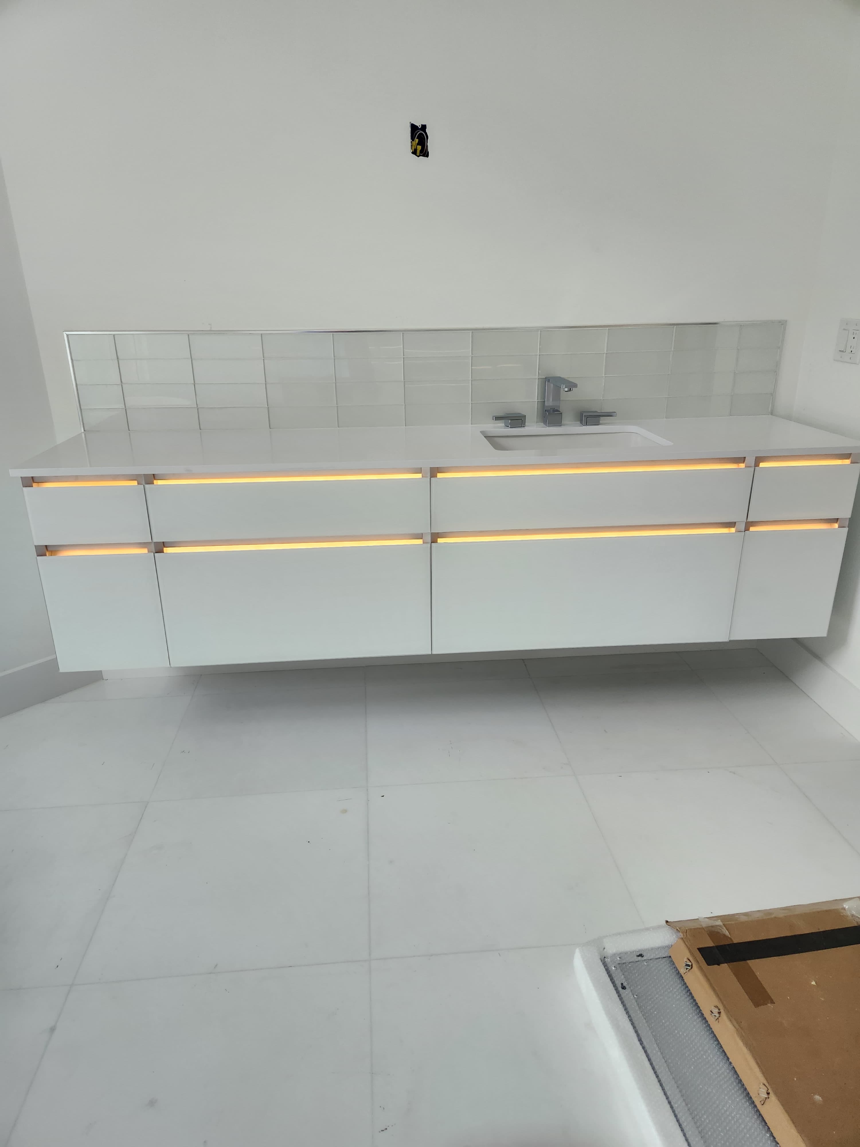 LED under-cabinet vanity lighting